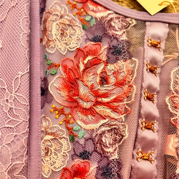 Victorias Secret Dream Angels Strapless Embroidered Floral Corset Bra - Picture 3 of 6